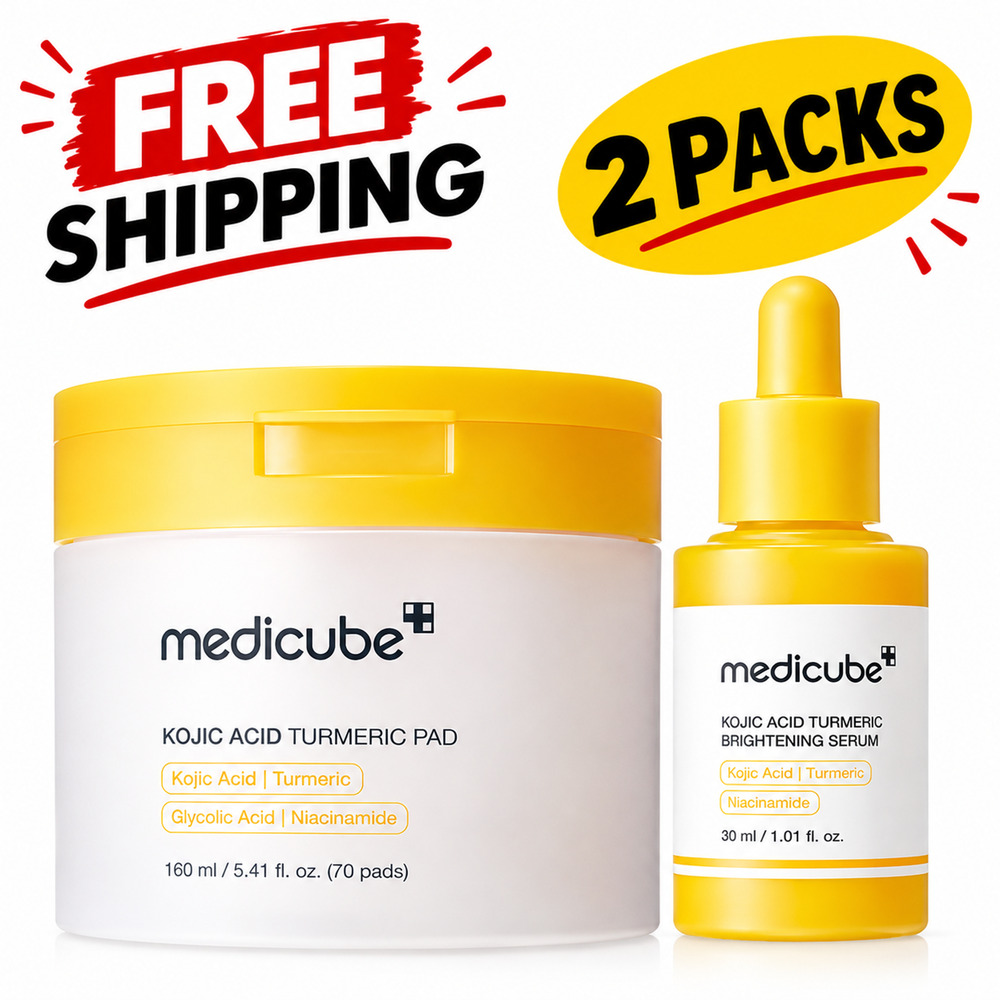 medicube Kojic Acid Renew & Smooth Duo - Kojic Acid Serum and Toner Pad